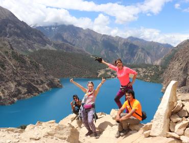 Phoksundo lake with spanish  