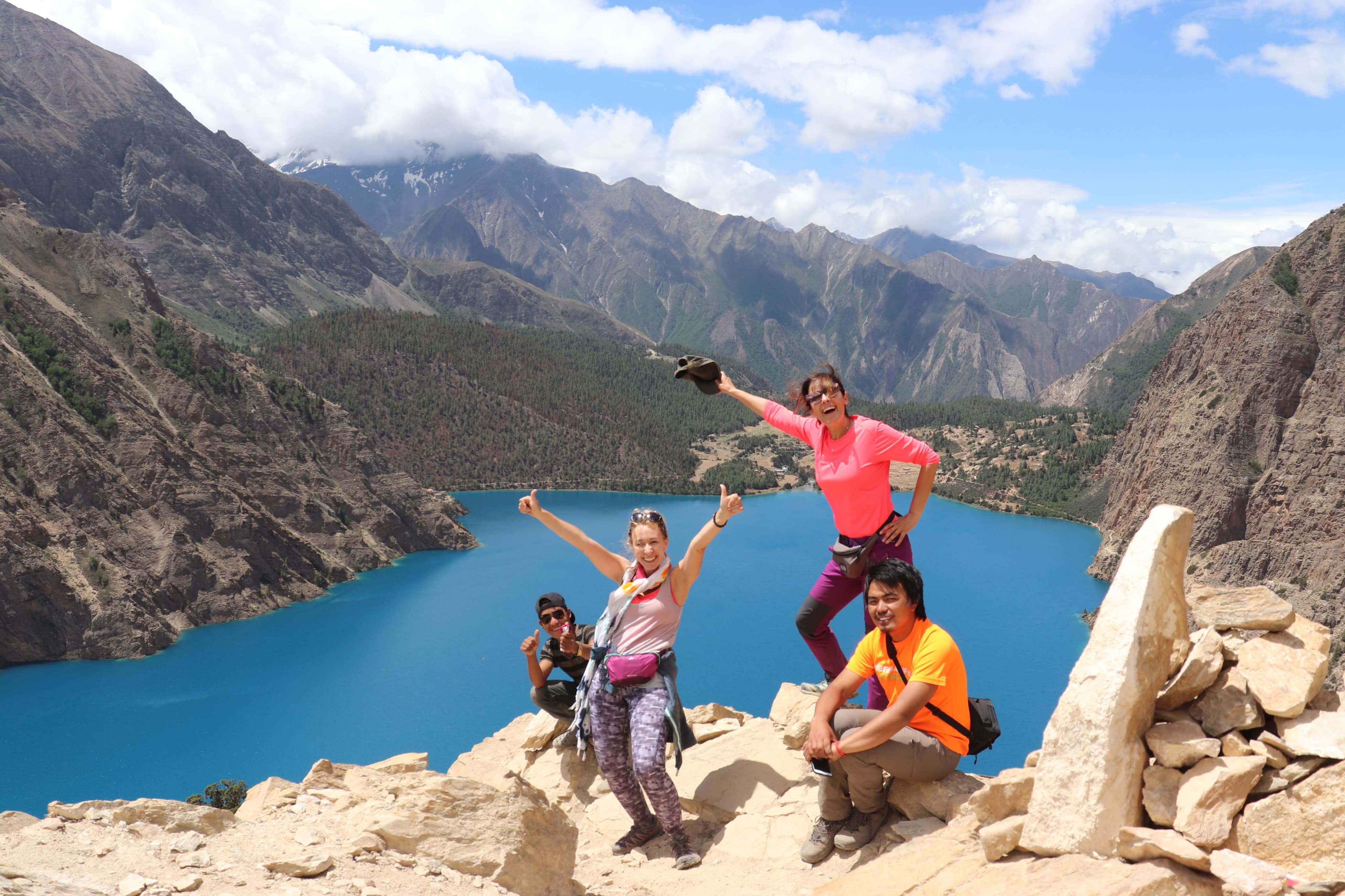 Phoksundo lake with spanish  